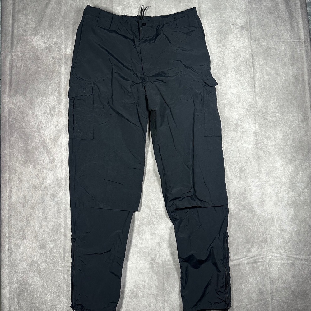 Vtg 90s United Uniform Mens XL Black Nylon Cargo Tactical Pant USA Made Gorpcore